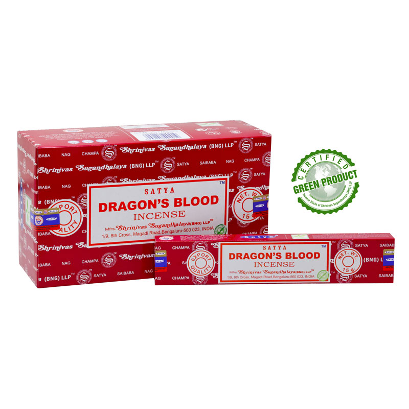 Satya Nag Champa Dragon's Blood Incense Sticks - 15gr-SAT-15